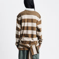 OPEN YY Stripe Trim Rugby Shirt | Rezet Store