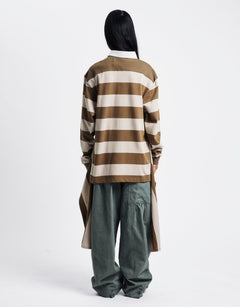 OPEN YY Stripe Trim Rugby Shirt | Rezet Store