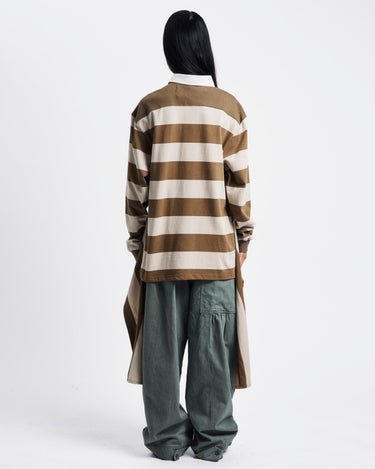 OPEN YY Stripe Trim Rugby Shirt | Rezet Store