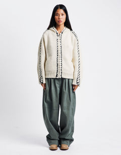 OPEN YY Stitch Zip Up Knit Hoodie | Rezet Store