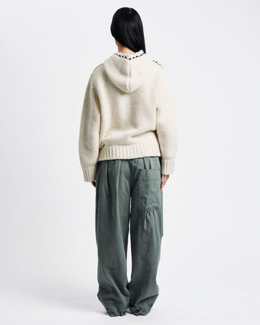 OPEN YY Stitch Zip Up Knit Hoodie | Rezet Store