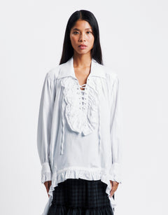 OPEN YY Ruffle Trim Blouse | Rezet Store