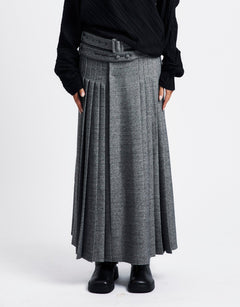 OPEN YY Double Belted Maxi Skirt | Rezet Store