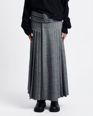 OPEN YY Double Belted Maxi Skirt | Rezet Store