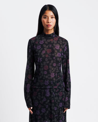Amomento Floral Mock Neck Top | Rezet Store