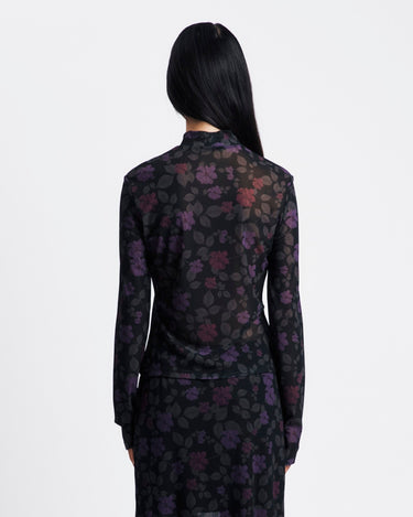 Amomento Floral Mock Neck Top | Rezet Store