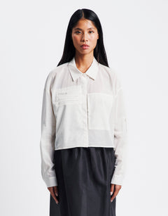 Amomento Drawer Pocket Crop Shirts | Rezet Store