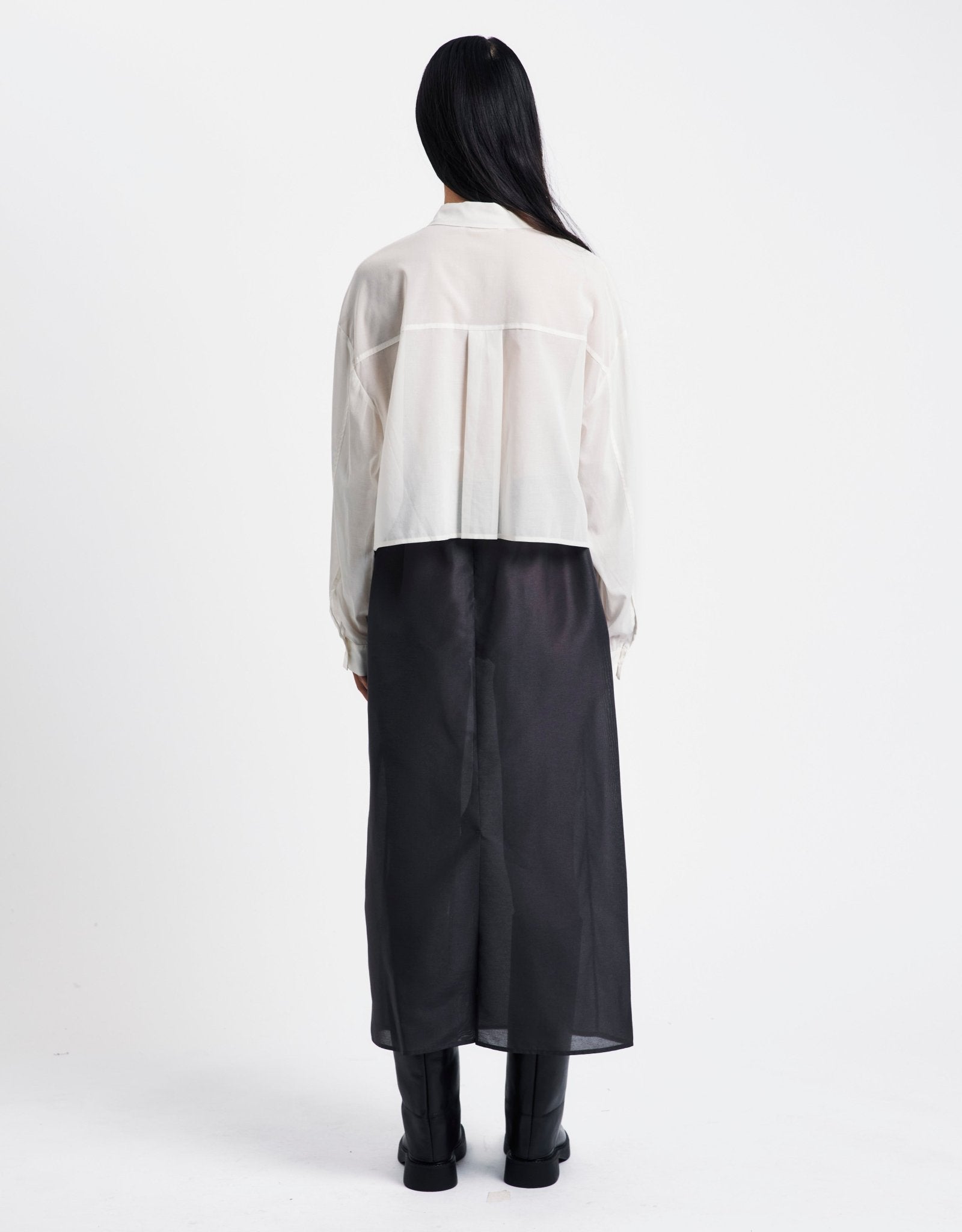Amomento Drawer Pocket Crop Shirts | Rezet Store