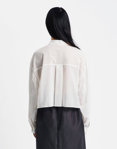 Amomento Drawer Pocket Crop Shirts | Rezet Store