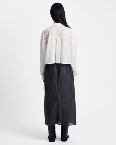 Amomento Drawer Pocket Crop Shirts | Rezet Store