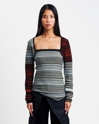 Andersson Bell Nora Multi Stripe Bolero Top | Rezet Store