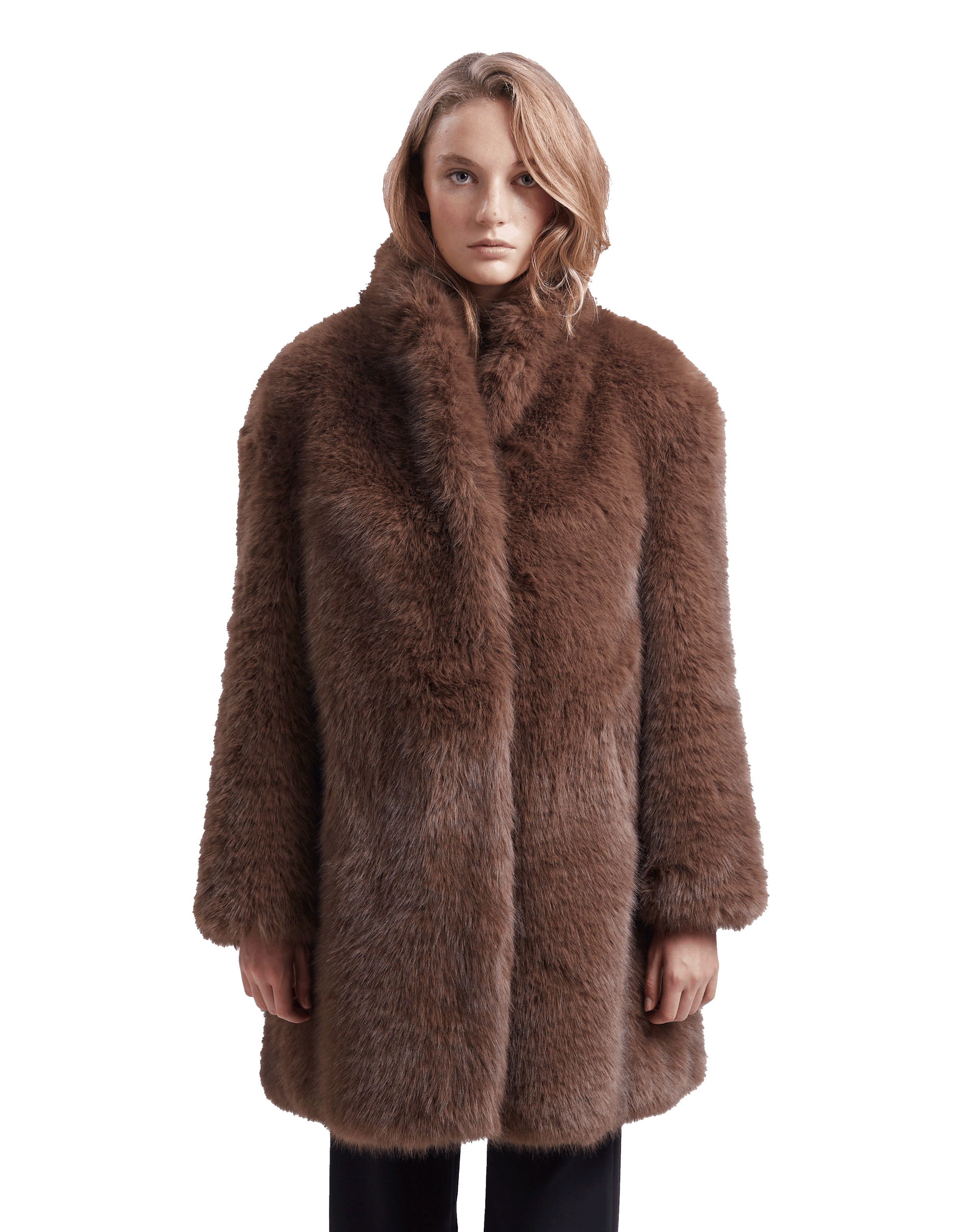 High Neck Fur Coat