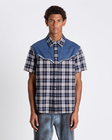 Andersson Bell Denim & Check Raw - Cut Shirts | Rezet Store