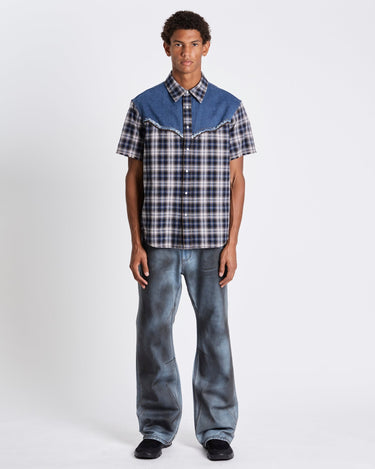 Andersson Bell Denim & Check Raw - Cut Shirts | Rezet Store