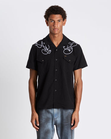 Andersson Bell Black Adsb Chain Embroidery Shirts | Rezet Store