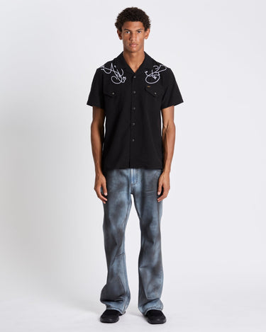 Andersson Bell Black Adsb Chain Embroidery Shirts | Rezet Store