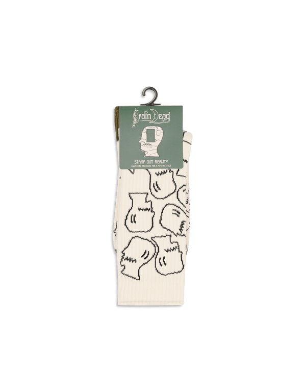 Brain Dead Logohead Crew Socks | Rezet Store
