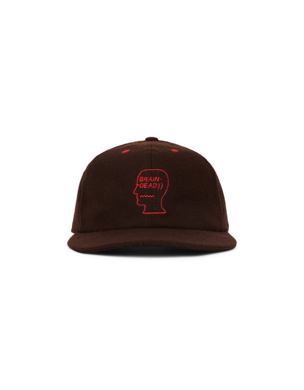 Brain Dead Flannel Classic Logohead 6 Panel Hat | Rezet Store