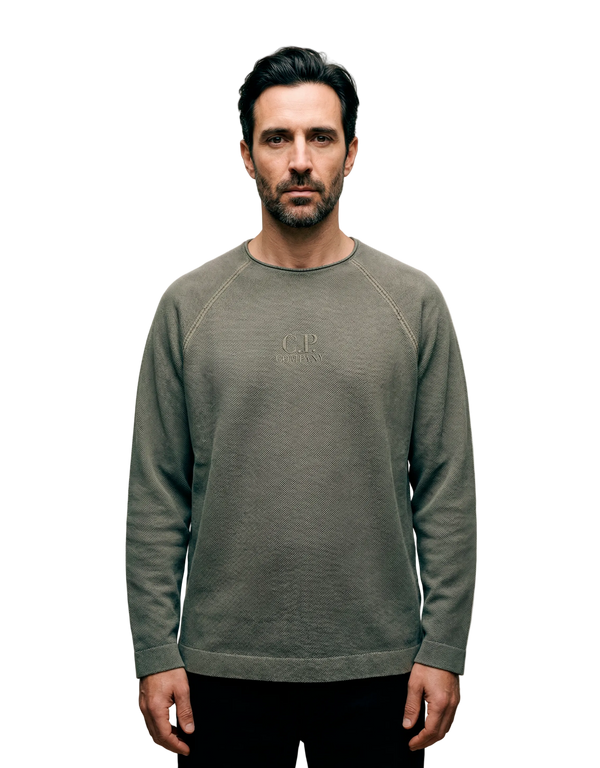 Heavy Piquet Pigment Dyed Mockneck Sweatshirt