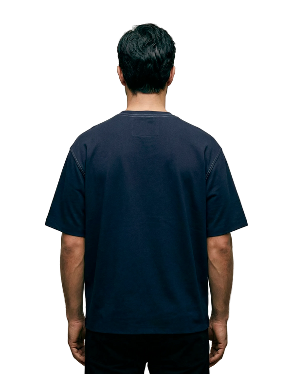 Mercerized Jersey 30/2 Twisted Short Sleeve Logo T-Shirt