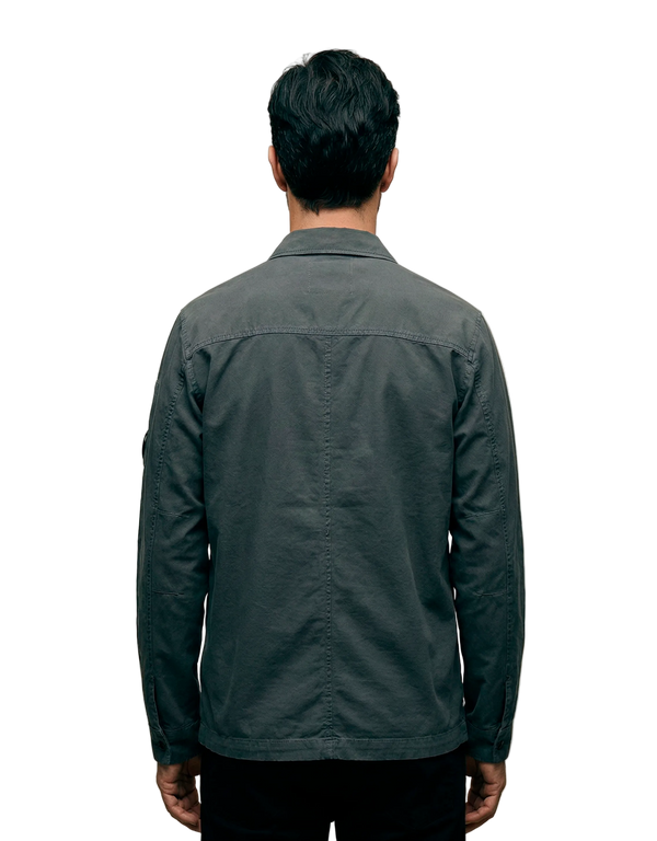 Organic Gabardine Zipped Lens Overshirt