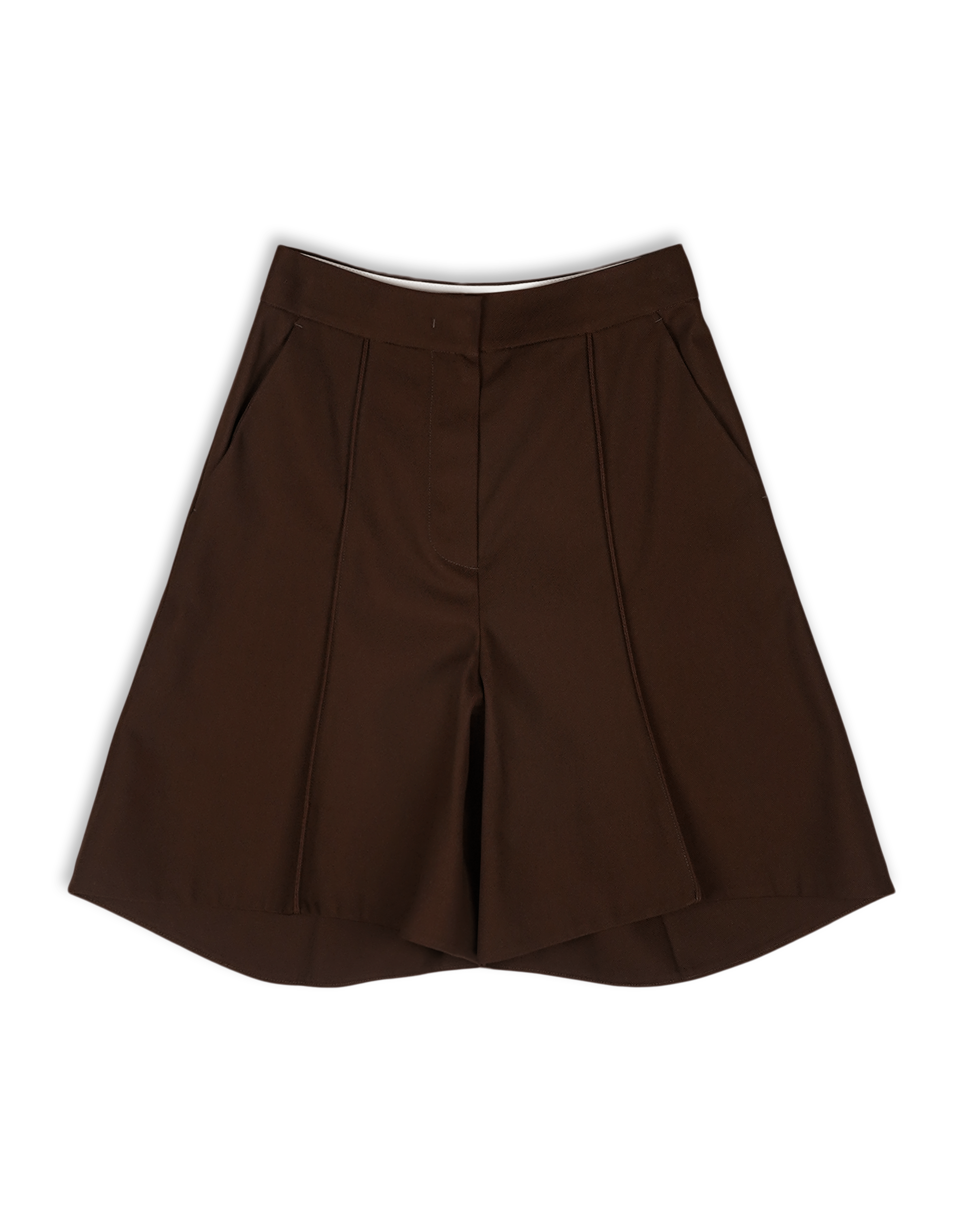 Structured Drilled Cotton Shorts