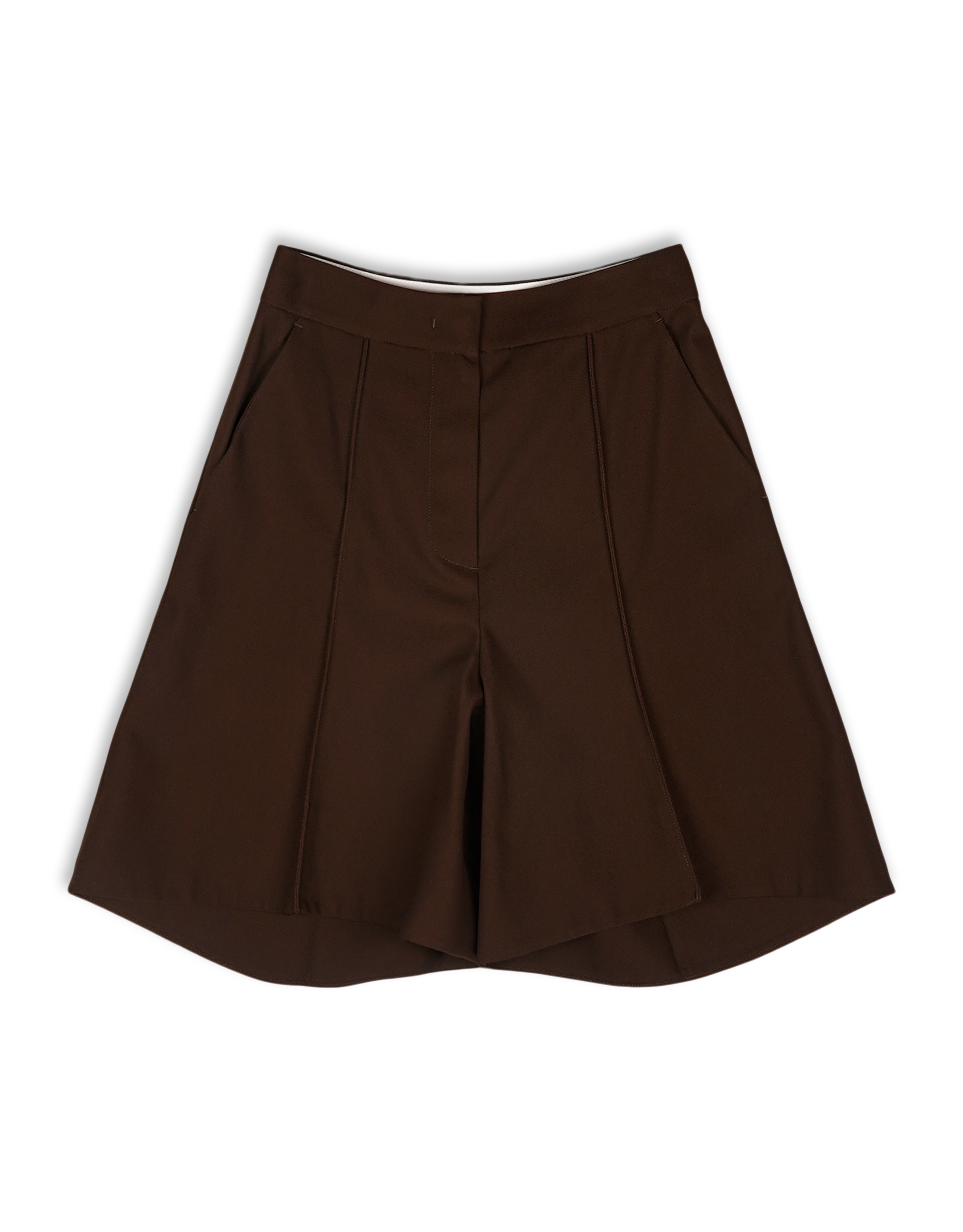 Structured Drilled Cotton Shorts