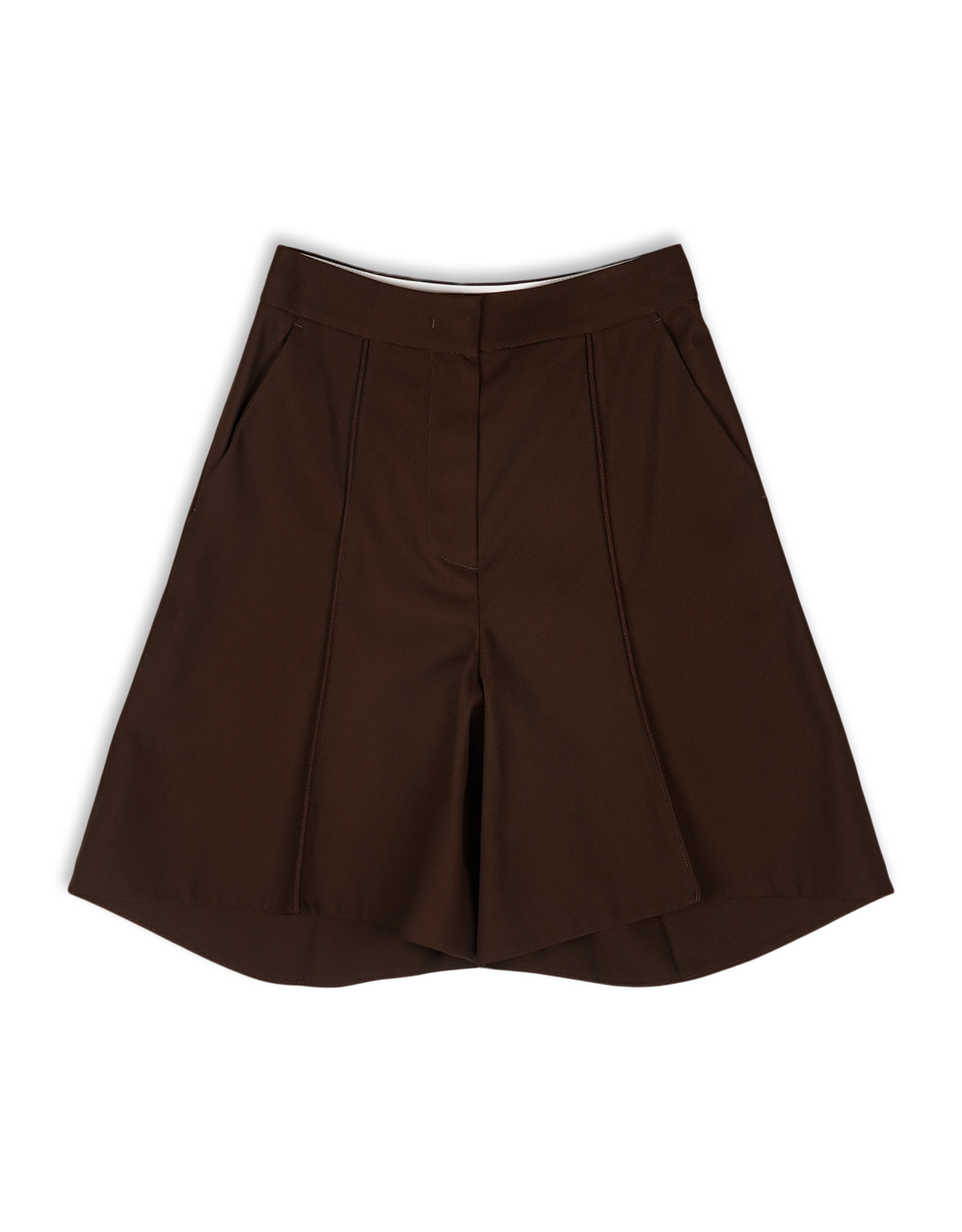 Structured Drilled Cotton Shorts