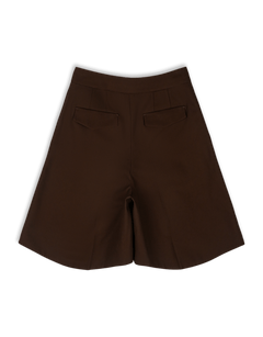Structured Drilled Cotton Shorts