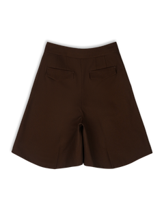 Structured Drilled Cotton Shorts