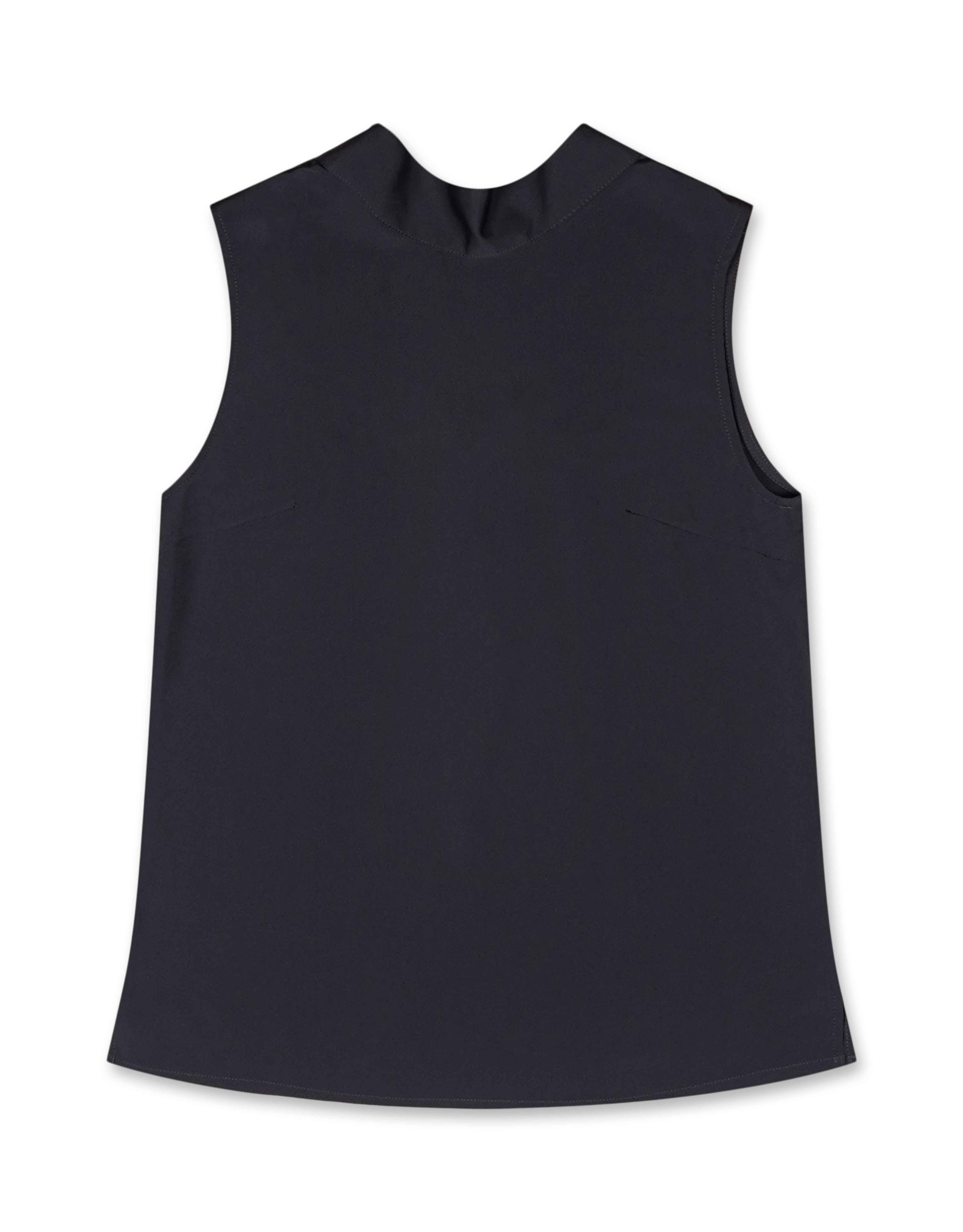 Silky Back Closing Detail Sleeveless Top