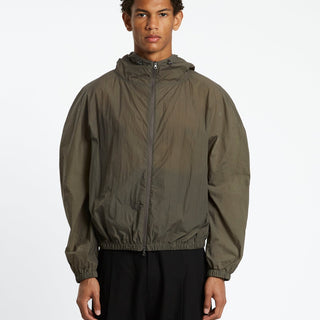 Amomento Sheer Nylon Raglan Hooded Jumper | Rezet Store