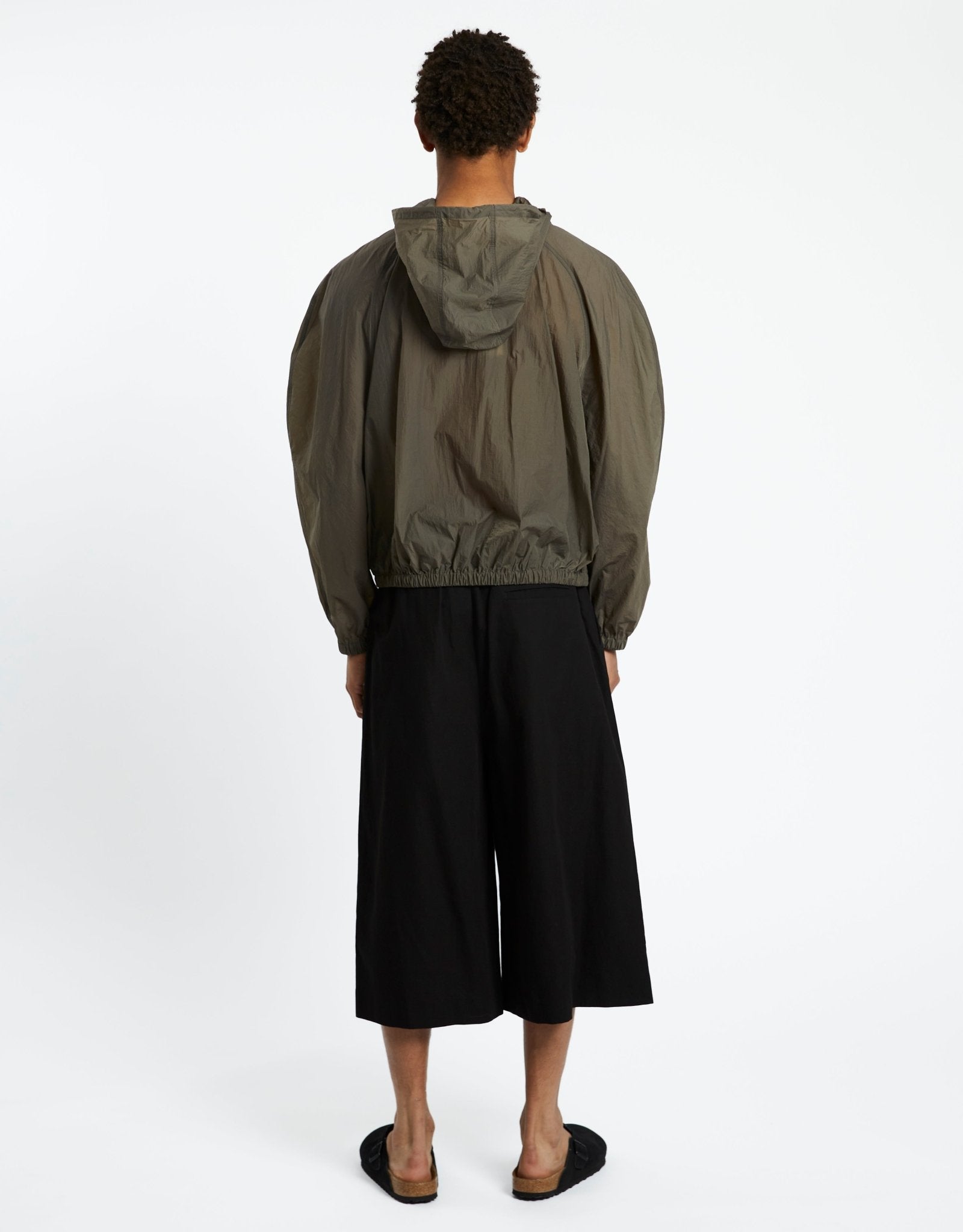 Amomento Sheer Nylon Raglan Hooded Jumper | Rezet Store