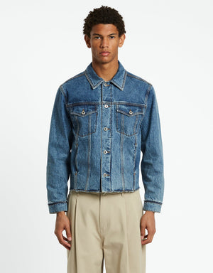 Shadow Washed Cutoff Denim Trucker