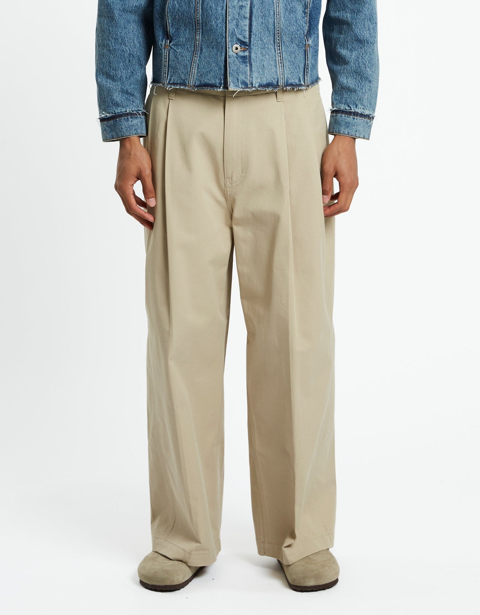 COOR Oversized Pleated Chino Trousers | Rezet Store