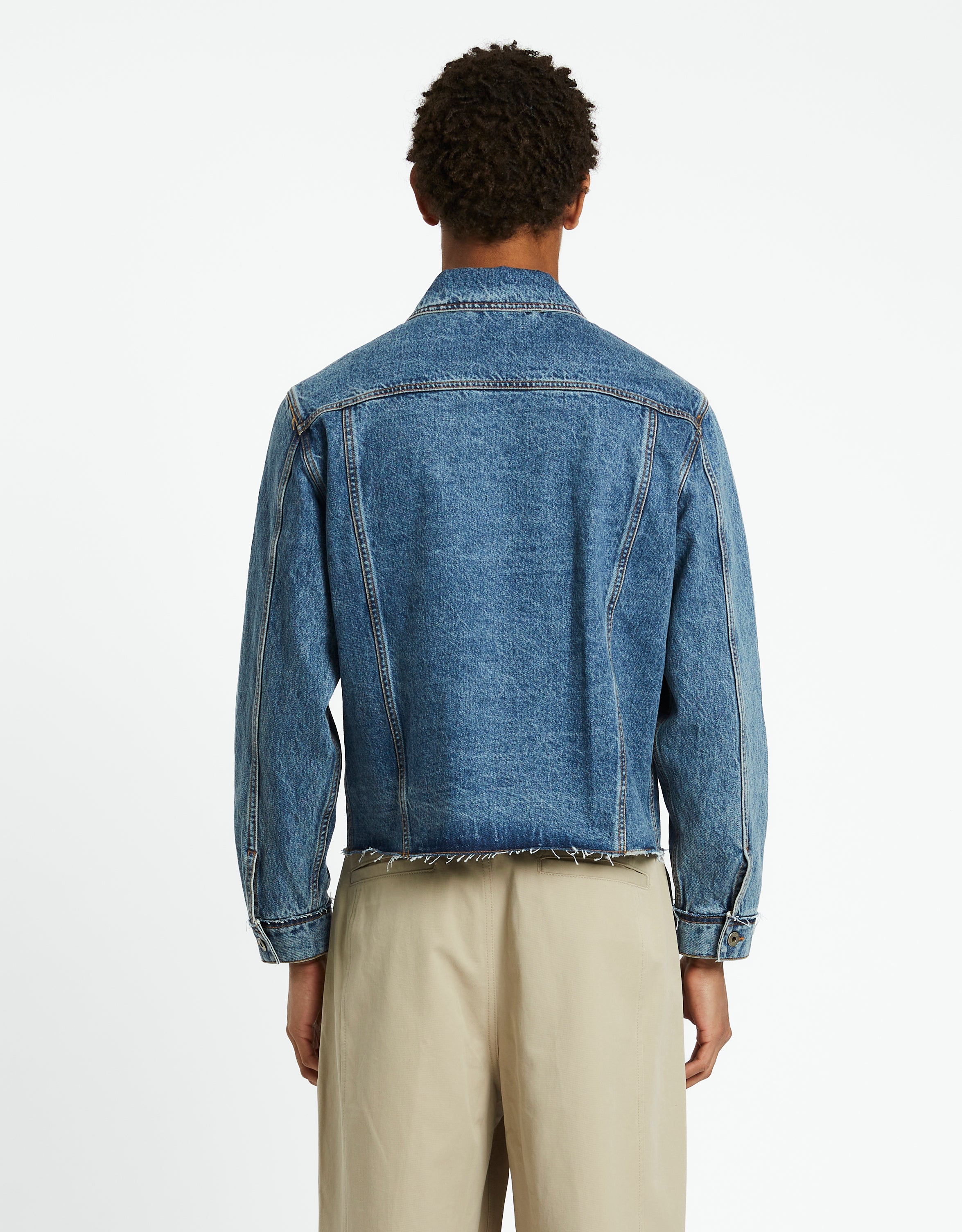 Shadow Washed Cutoff Denim Trucker