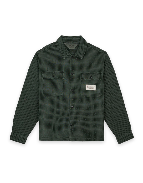 Waffle Button Front Shirt