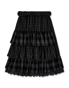OPEN YY Rolled Waist Tiered Skirt | Rezet Store
