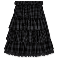 OPEN YY Rolled Waist Tiered Skirt | Rezet Store