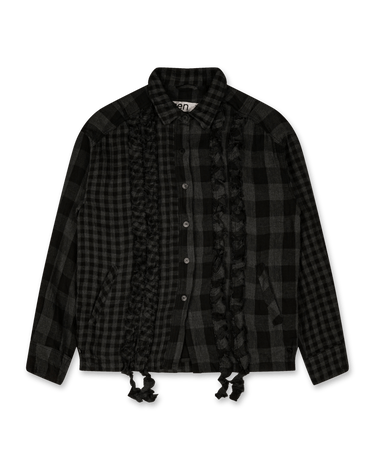 OPEN YY Crinkled Ruffle Shirt | Rezet Store