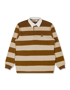 OPEN YY Stripe Trim Rugby Shirt | Rezet Store