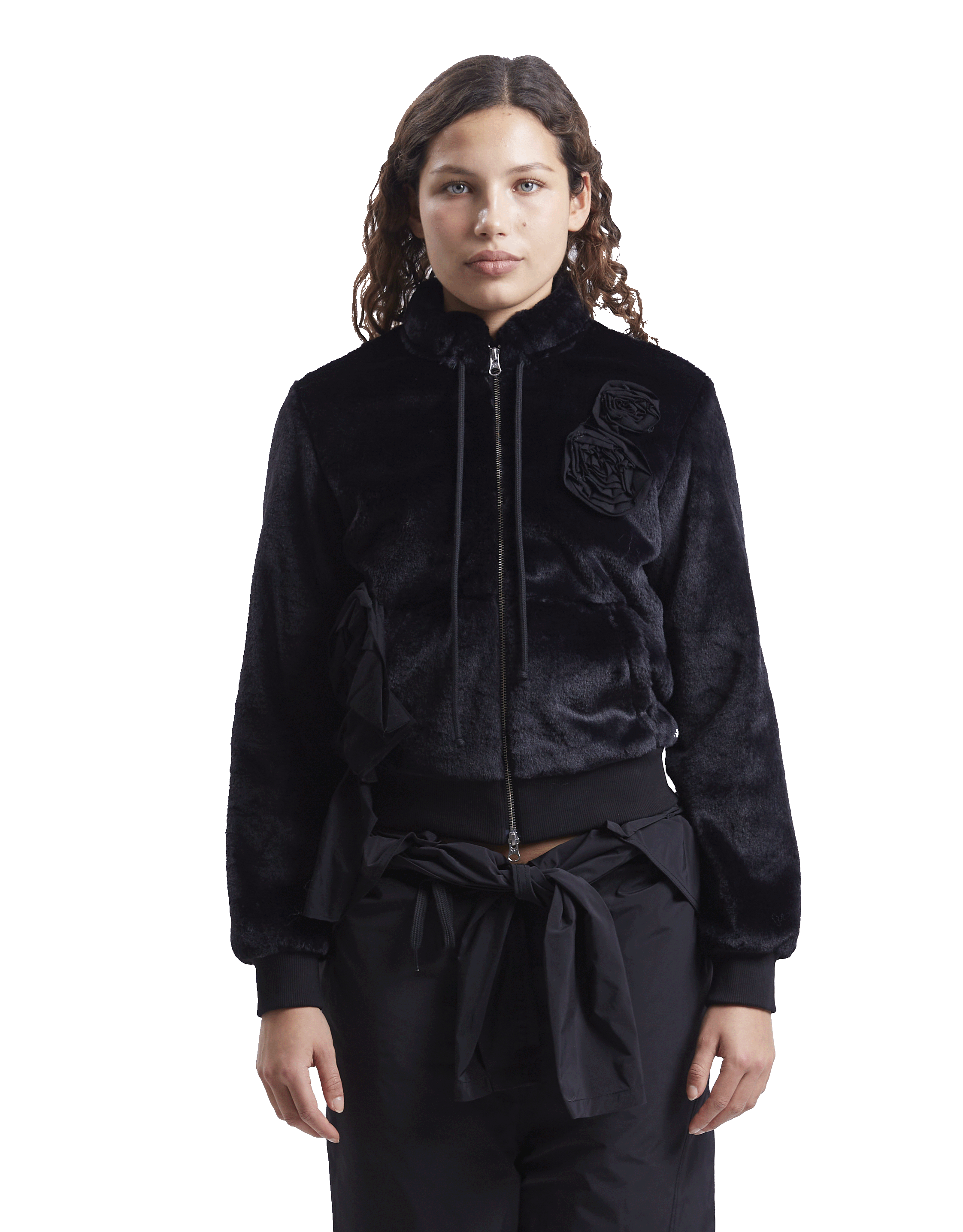 Fleece Appliqué Zipup Jacket