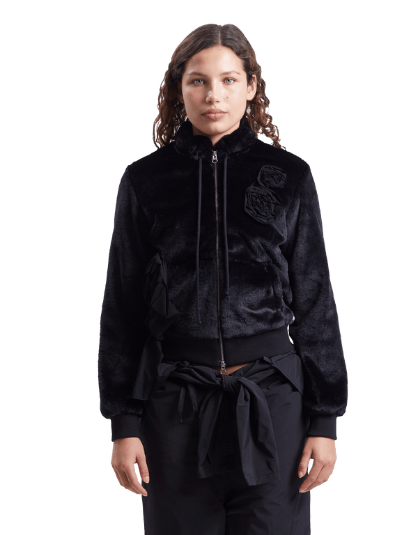 Fleece Appliqué Zipup Jacket