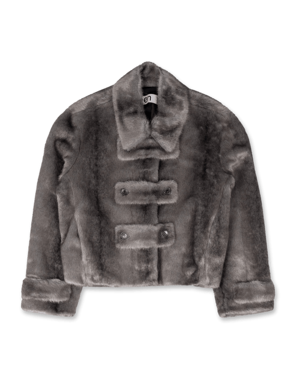 OPEN YY Faux Fur Tab Toggle Jacket | Rezet Store