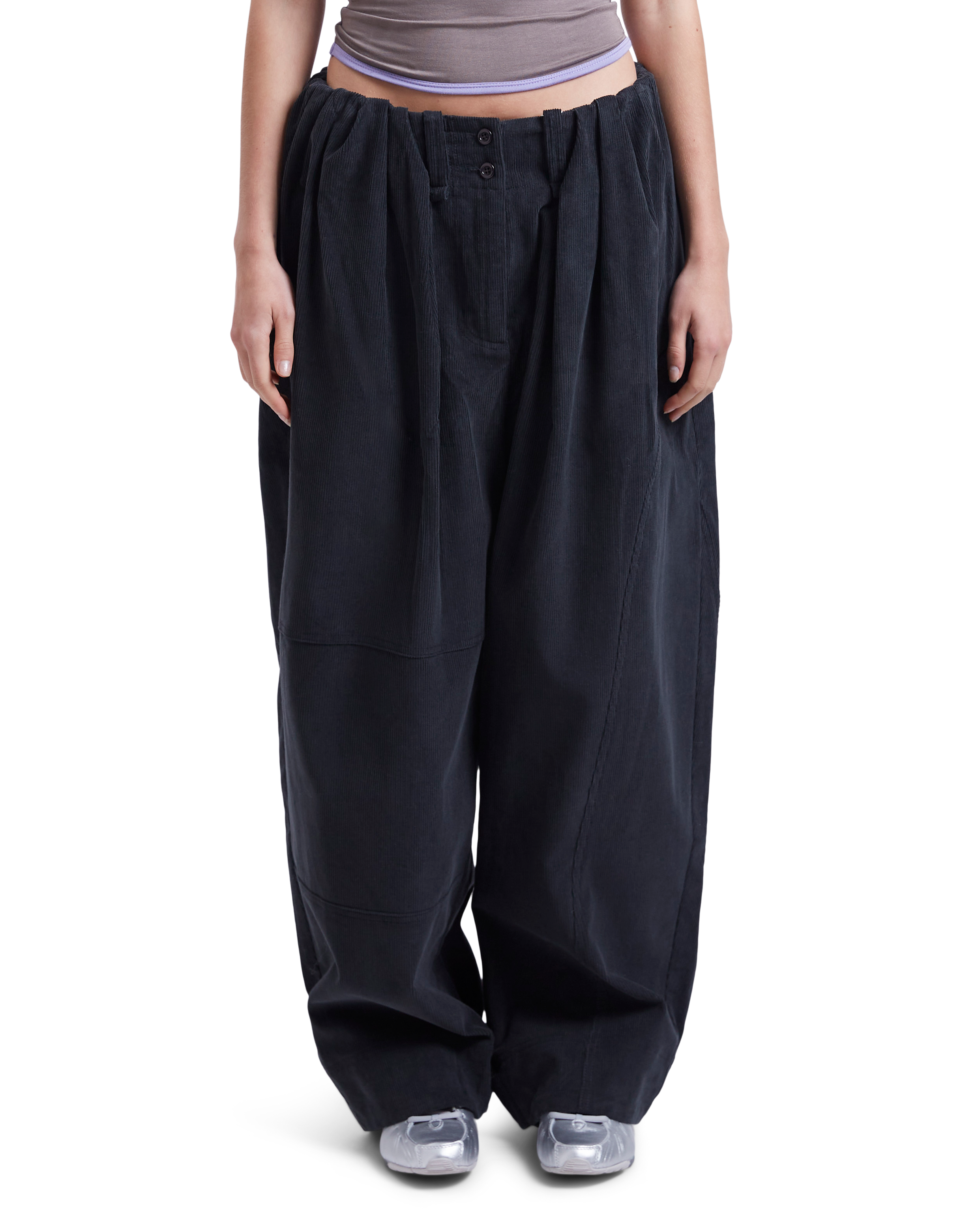 Corduroy Full Gather Pants