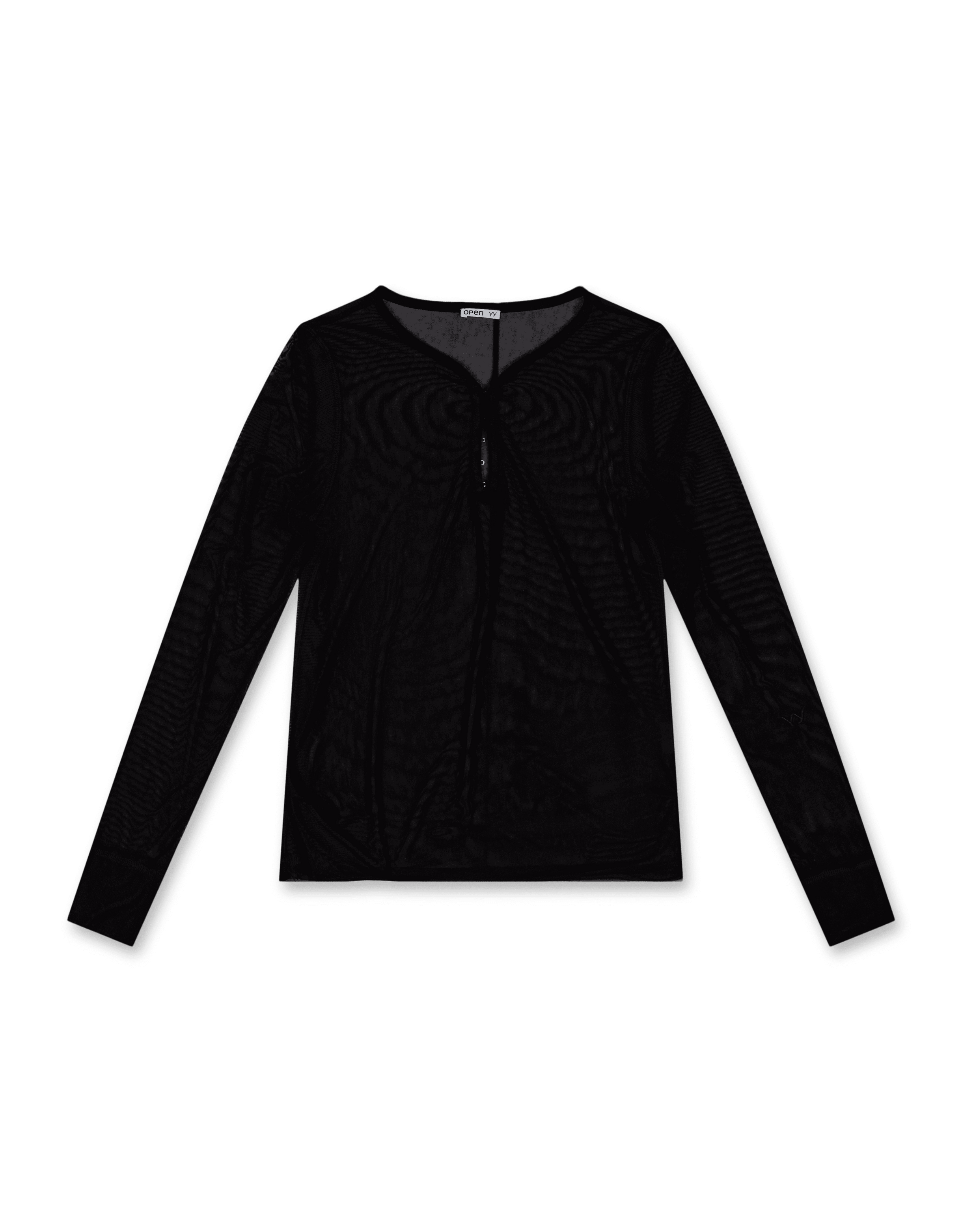 Mesh Hook Henley Long Sleeve