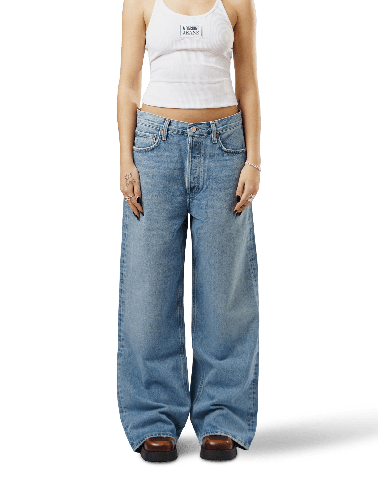 W' Low Slung Baggy Jeans