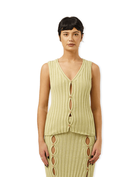 お値下げ中＜BASERANGE＞LOULOU VEST/ベスト Loulouベスト in Assortment | オーガニックコットン・リブ | ja