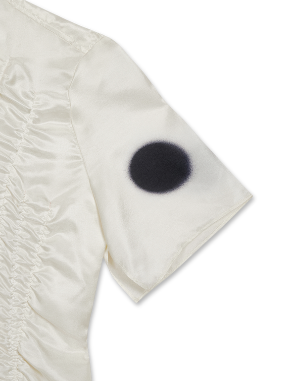 Over Shirred Dot Blouse