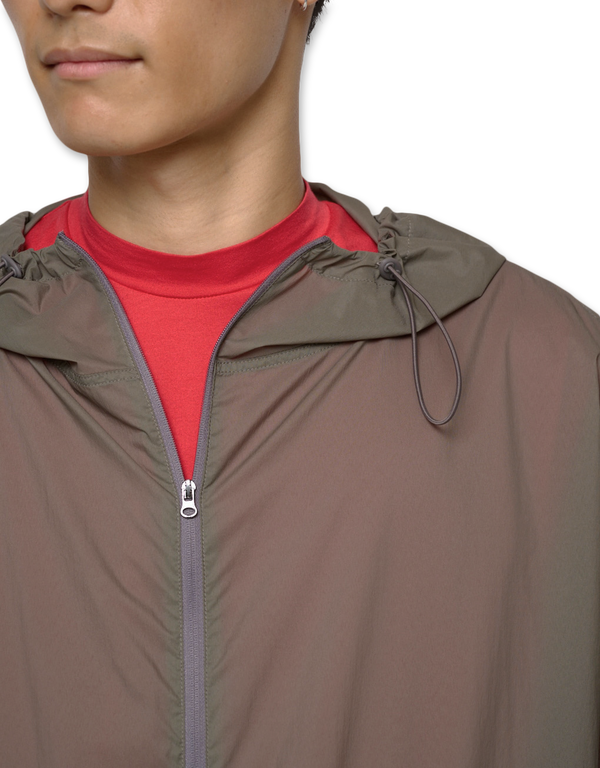 Nylon Raglan Hooded Jumper